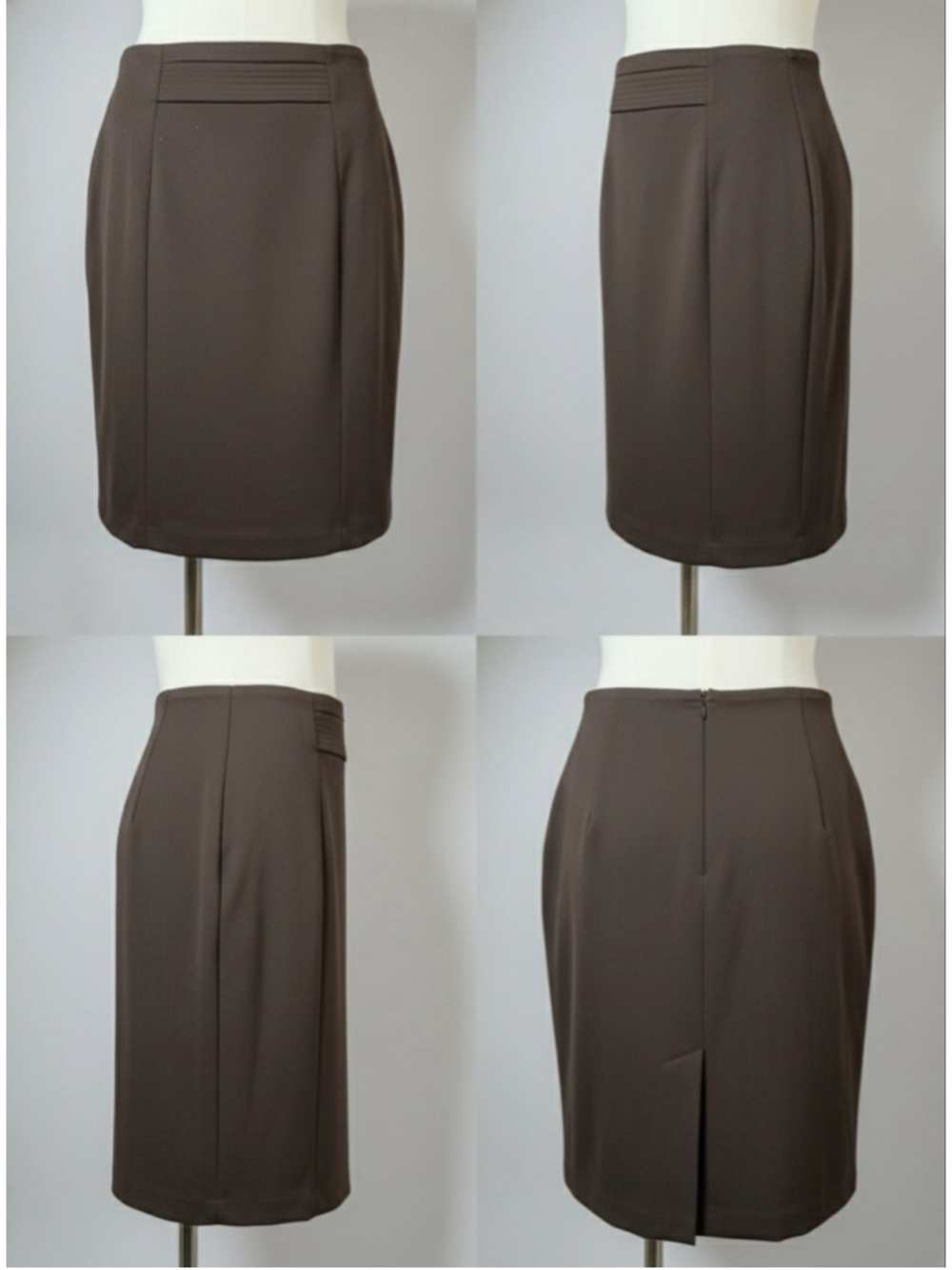 Women's PREMISE Petite Brown Pencil Skirt 12P - Picture 2 of 5